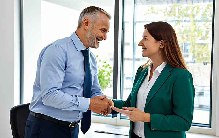 보험중개사와 관련된 트렌드 파악하기 - Tech-Savvy Insurance Broker**

"A professional insurance broker, fully clothed in business casual at...