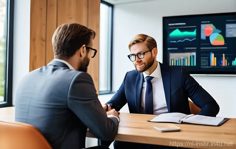 보험중개사 자격증과 취업 연계 사례 - **Prompt:** A young, determined professional, in their late 20s, of diverse background, stands proud...