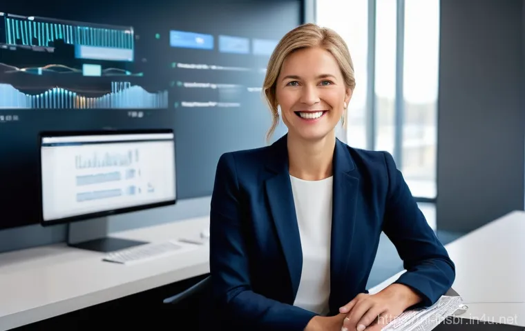 보험중개사와 AI 기술 도입 가능성 - **Prompt:** A modern, brightly lit insurance office in the Netherlands. A confident and friendly fem...