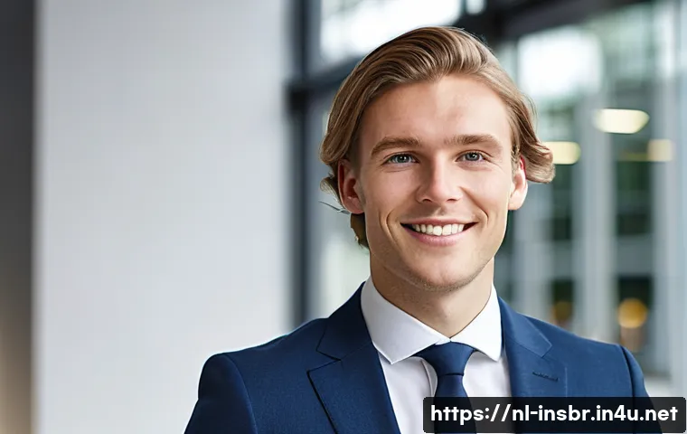 보험중개사 시험 합격 후 경력 시작 팁 - **Prompt:** A vibrant, close-up portrait of a confident young Dutch professional in their late 20s, ...