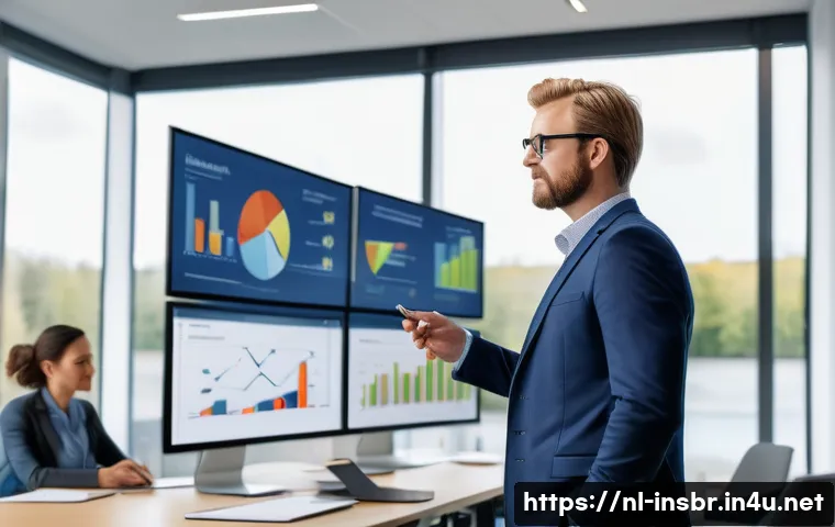 보험중개사 시험 이후 전문성 강화 전략 - A professional Dutch insurance specialist in a modern office setting, attentively explaining niche i...